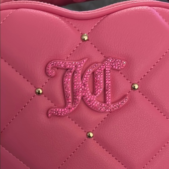 Juicy Couture Pink/Raspberry Multi Holding the Line Heart-Shaped Quilted Bag - Picture 13 of 13
